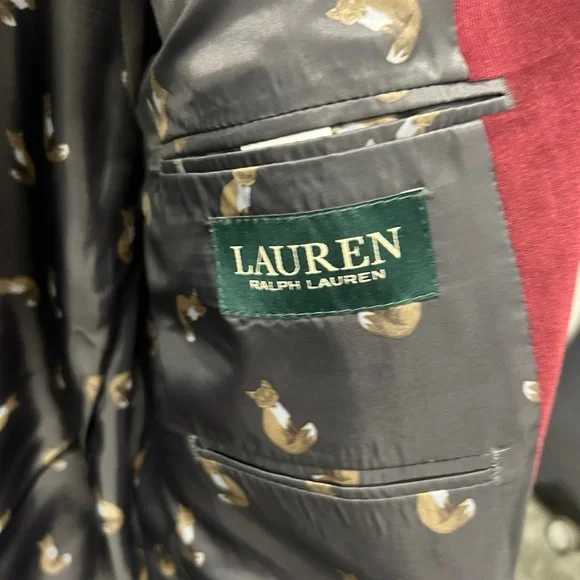 Ralph Lauren Crimson Corduroy Blazer